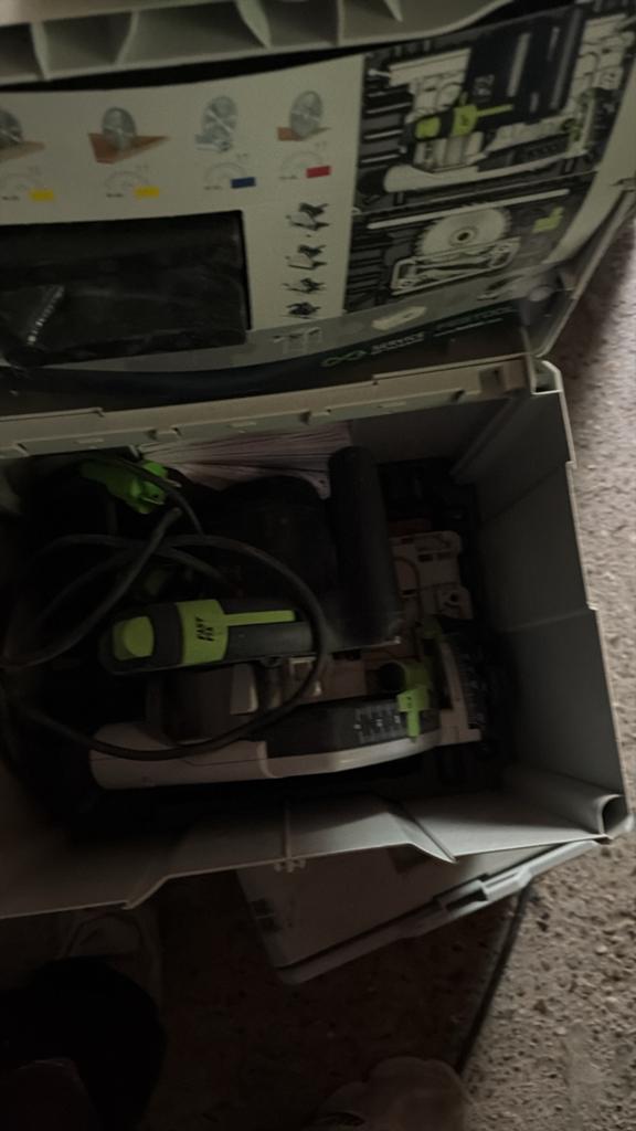Festool invalzaag met 2 geleiderails, Ophalen, Gebruikt, Invalzaag, 600 tot 1200 watt