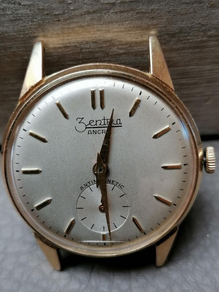 Horloge Zentra vintage, Ophalen of Verzenden, Staal, Overige merken, 1960 of later