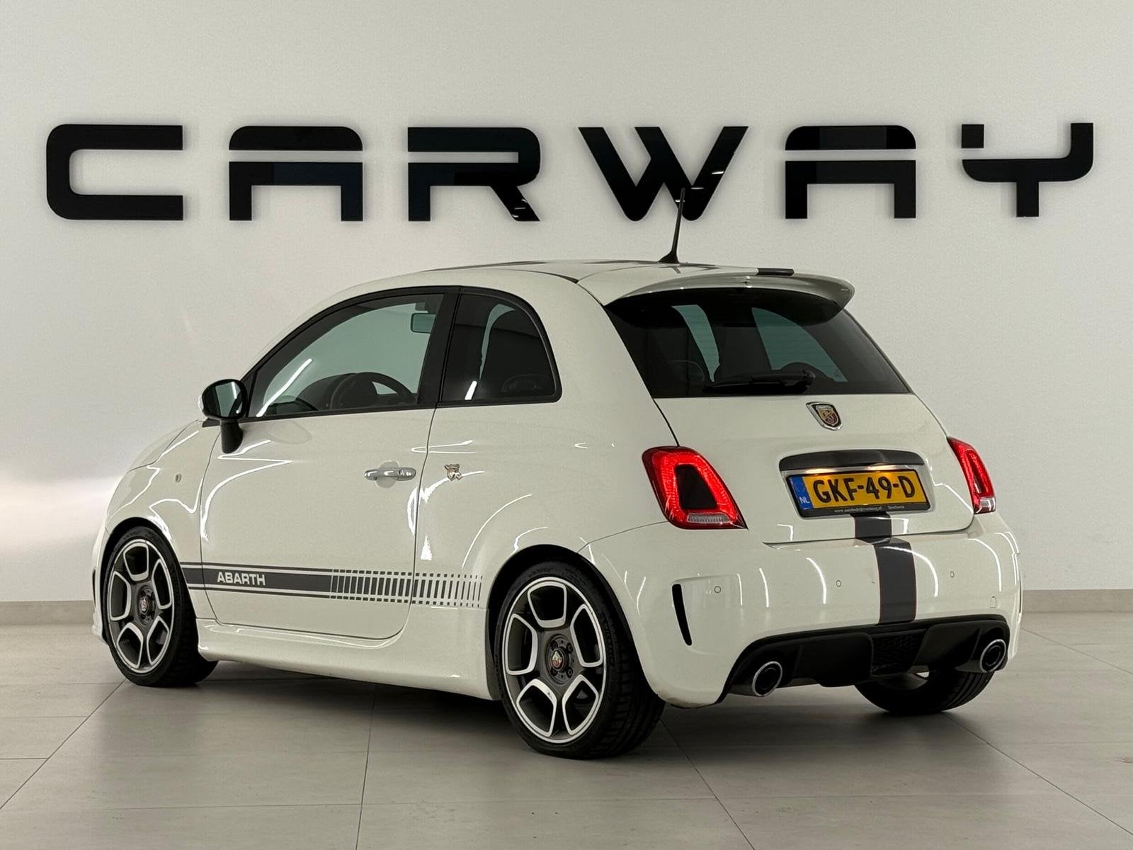 Fiat 500 1.4 T-Jet Abarth Elaborabile LED Digitaal dashboard, Auto's, Fiat, Voorwielaandrijving, Gebruikt, 4 cilinders, Wit