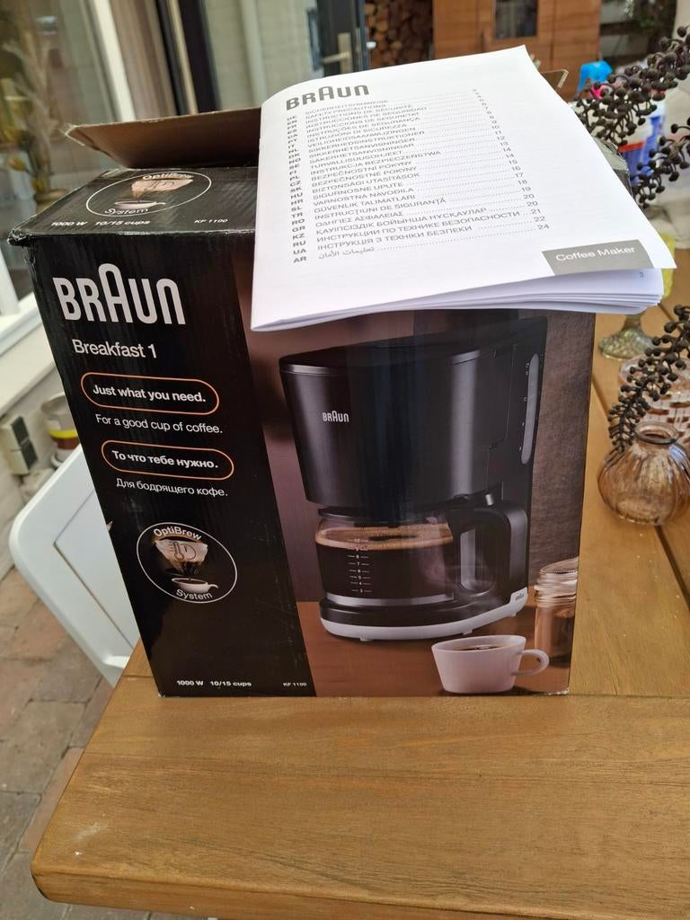 Nieuw in doos: Braun Breakfast 1 koffiezetapparaat, 10 kopjes of meer, Gemalen koffie, Ophalen of Verzenden, Koffiemachine