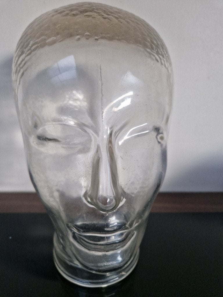 Retro / Vintage glazen (koptelefoon) kop / hoofd, jaren 70, Ophalen of Verzenden, Huis en Inrichting