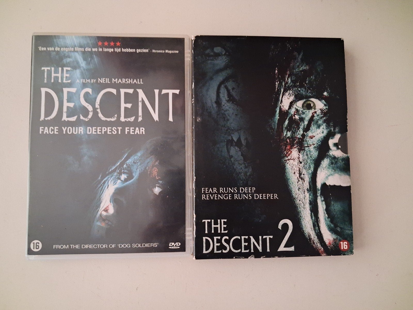 twee dvd's van the Descent 1&2, Vanaf 16 jaar, Ophalen, Zo goed als nieuw, Overige genres