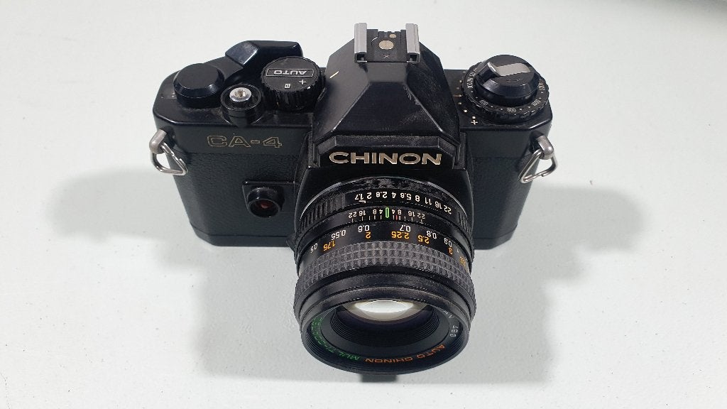 Chinon CA-4 Spiegelreflexcamera met 50mm lens, Ophalen of Verzenden, Gebruikt, Spiegelreflex, Overige Merken