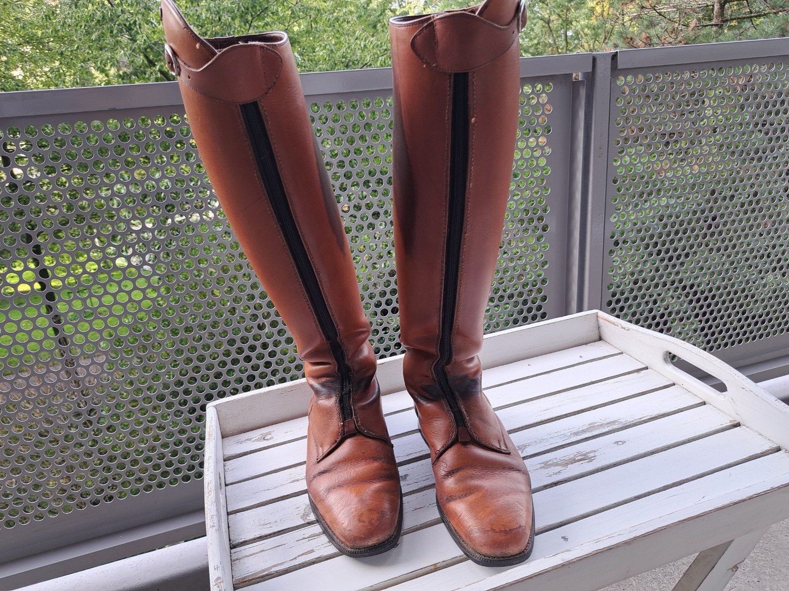 Petrie rijlaarzen cognac maat 38,5, Gebruikt, Dressuur, Ophalen of Verzenden, Dames