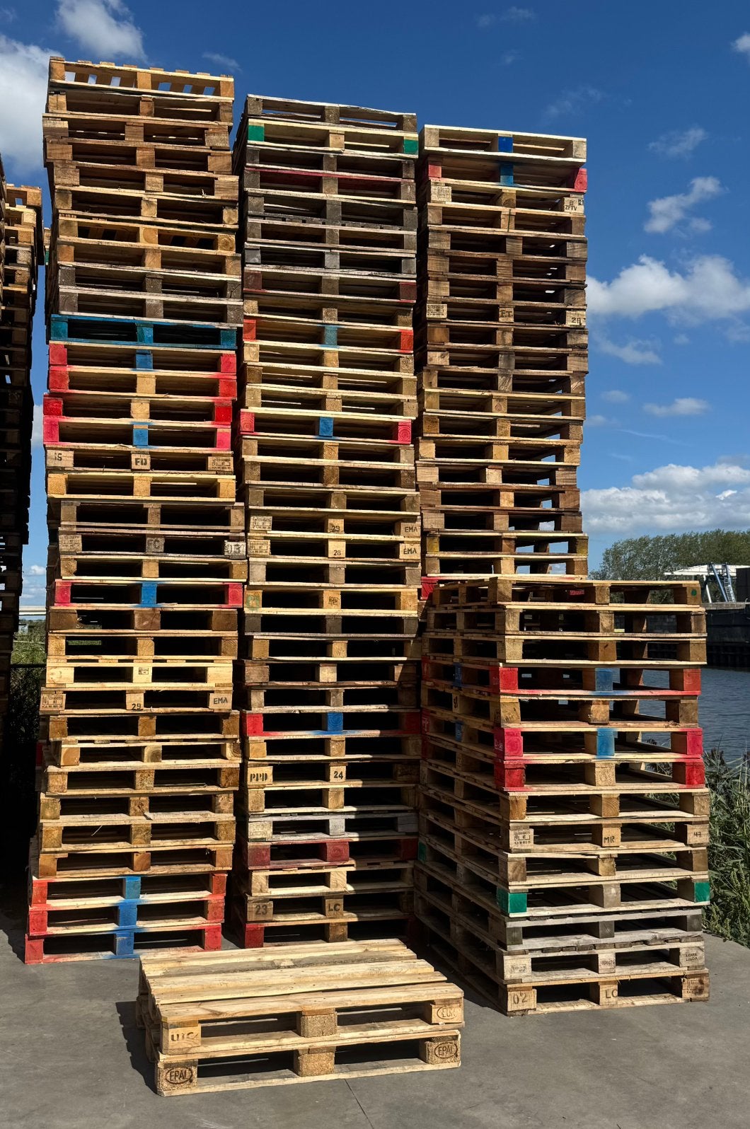 Blokpallets, Ophalen, Gebruikt, Minder dan 25 mm, Pallet