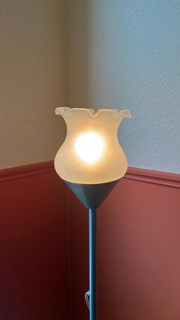 Karakteristiek stalamp, mooi voor jaren '30 woning, Ophalen, Gebruikt, Glas, 100 tot 150 cm