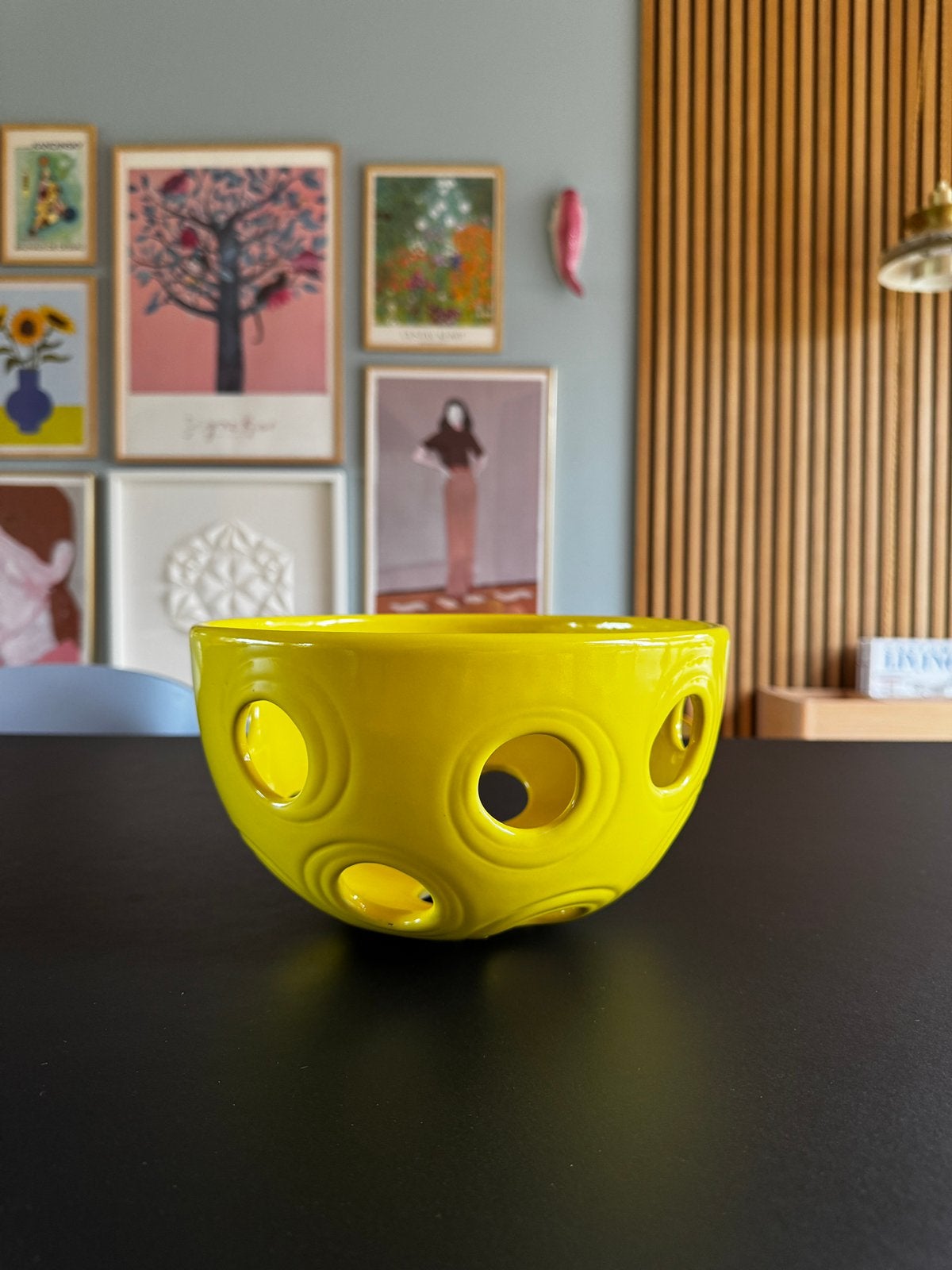 Vintage Deens design fruitschaal Kähler, Huis en Inrichting, Ophalen of Verzenden, Zo goed als nieuw, Rond, Porselein of Keramiek