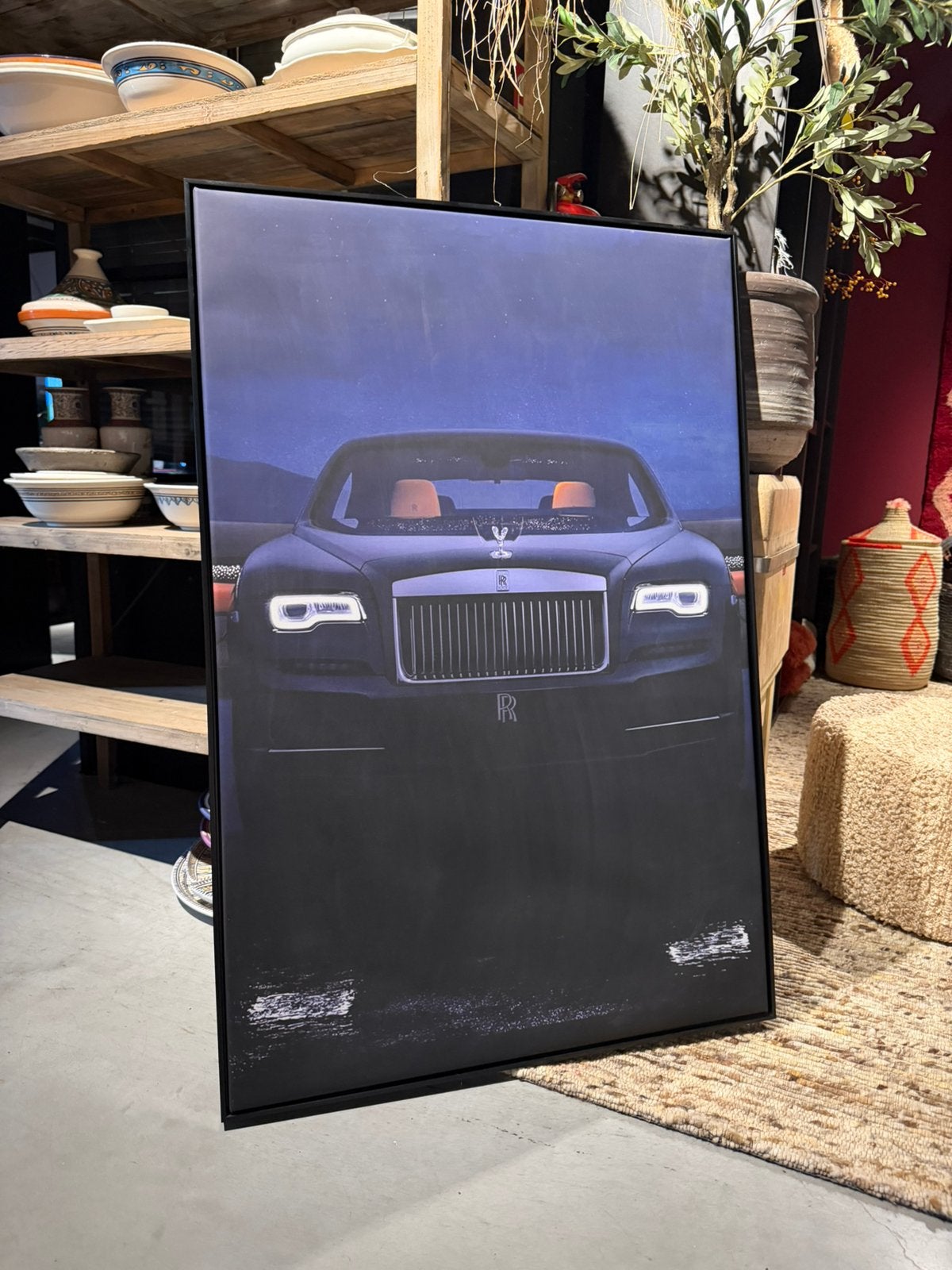 Rolls royce canvas schilderij, Antiek en Kunst, Ophalen of Verzenden