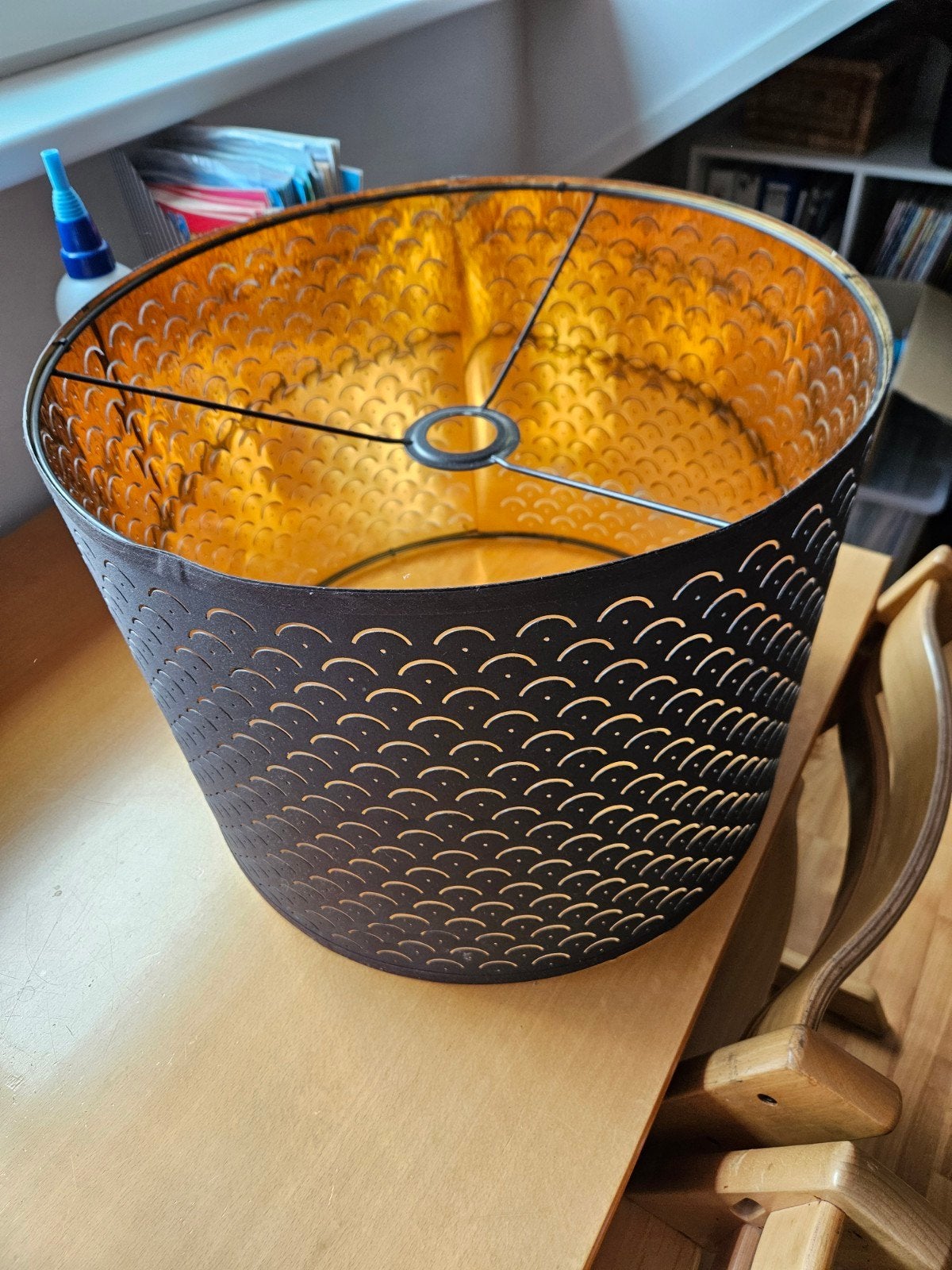 IKEA Lampenkap - Zwart met goudkleurige binnenkant, Ophalen, Gebruikt, Overige typen, Zwart