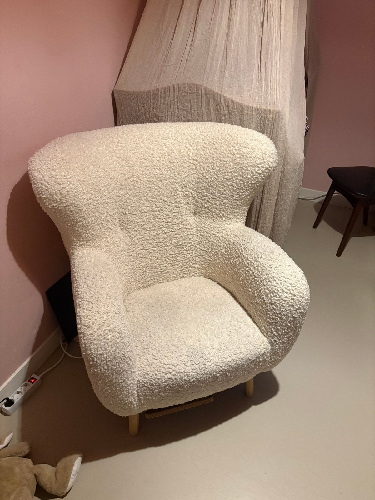 Jysk teddy fauteuil stoel kinderkamer, Ophalen of Verzenden, Zo goed als nieuw, 75 tot 100 cm, 50 tot 75 cm