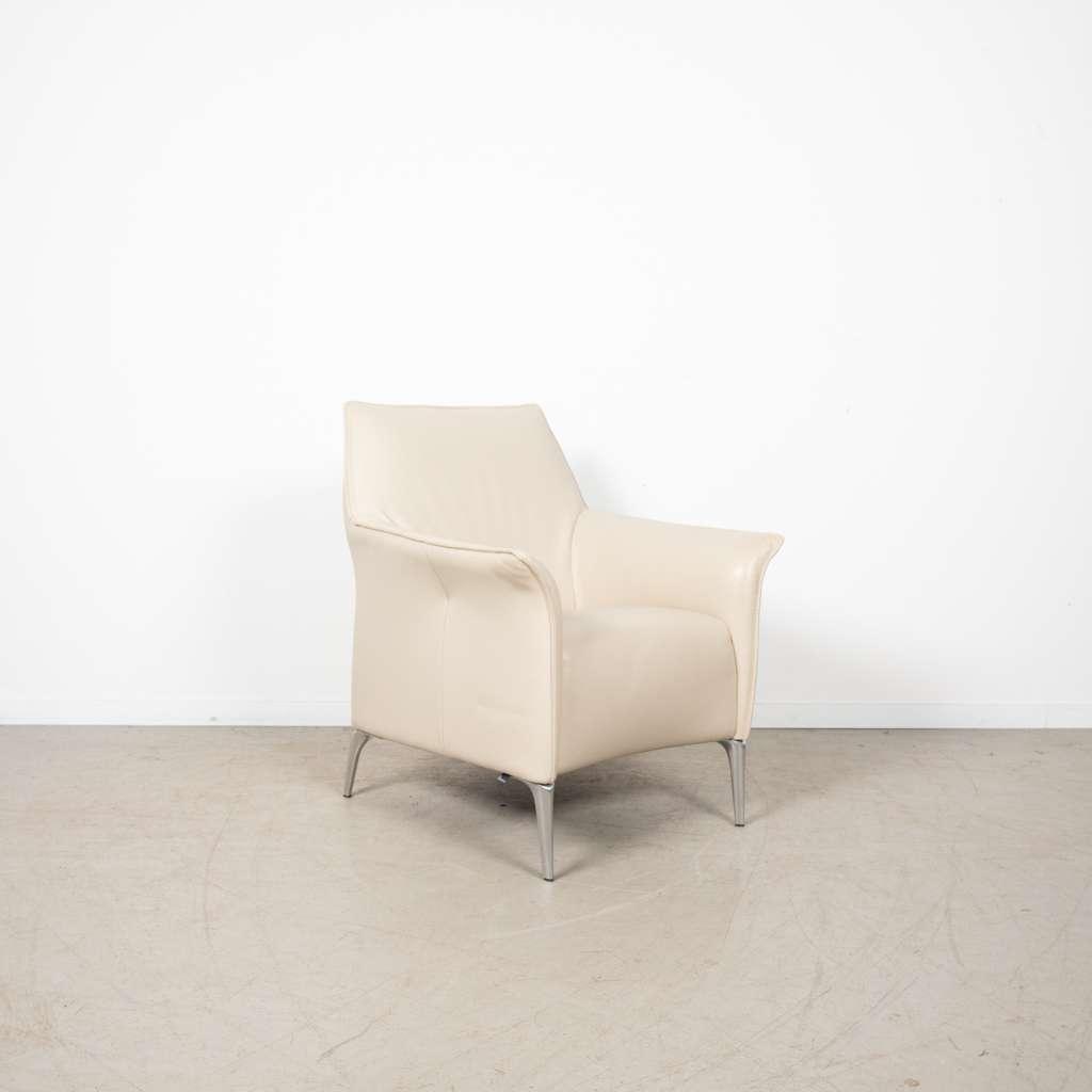 2x Leolux Mayuro Fauteuil Creme Wit Leer
