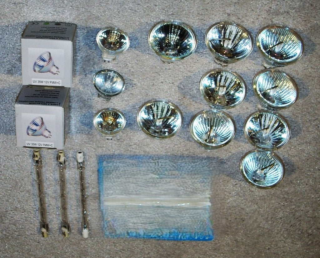 Diverse halogeenlampen, nieuw en gebruikt, Ophalen of Verzenden, Overige fittingen, Halogeenlamp