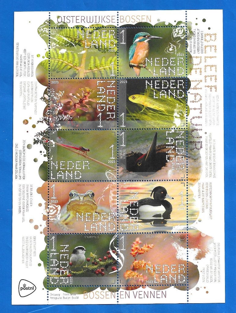 Beleef de natuur Oisterwijkse Bossen 2023 (postzegelvel), Verzenden, Na 1940, Postfris