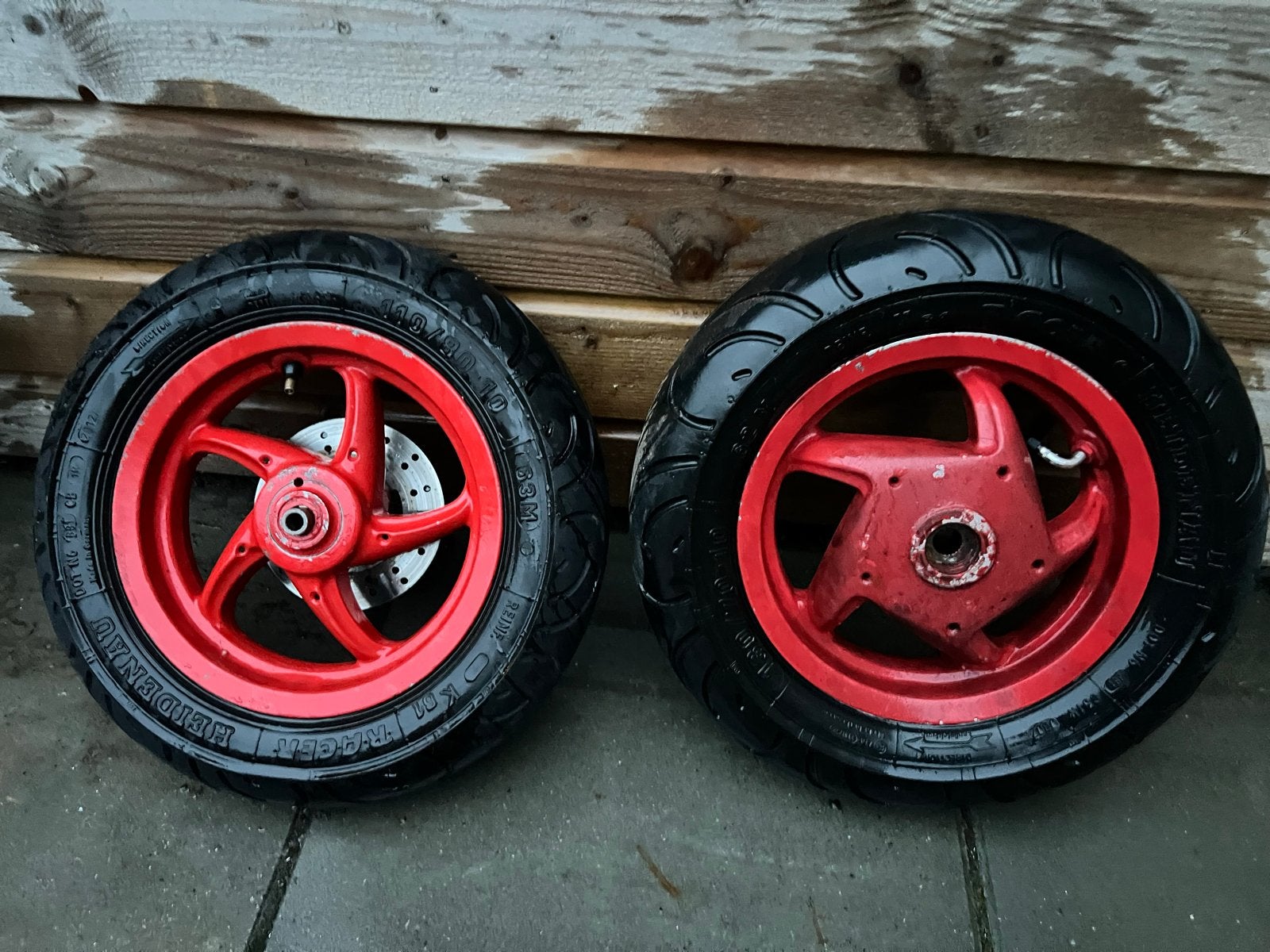 Piaggio Zip Type 1/2/3 Velgen Set met Banden, Ophalen of Verzenden, Gebruikt, Overige typen, Piaggio