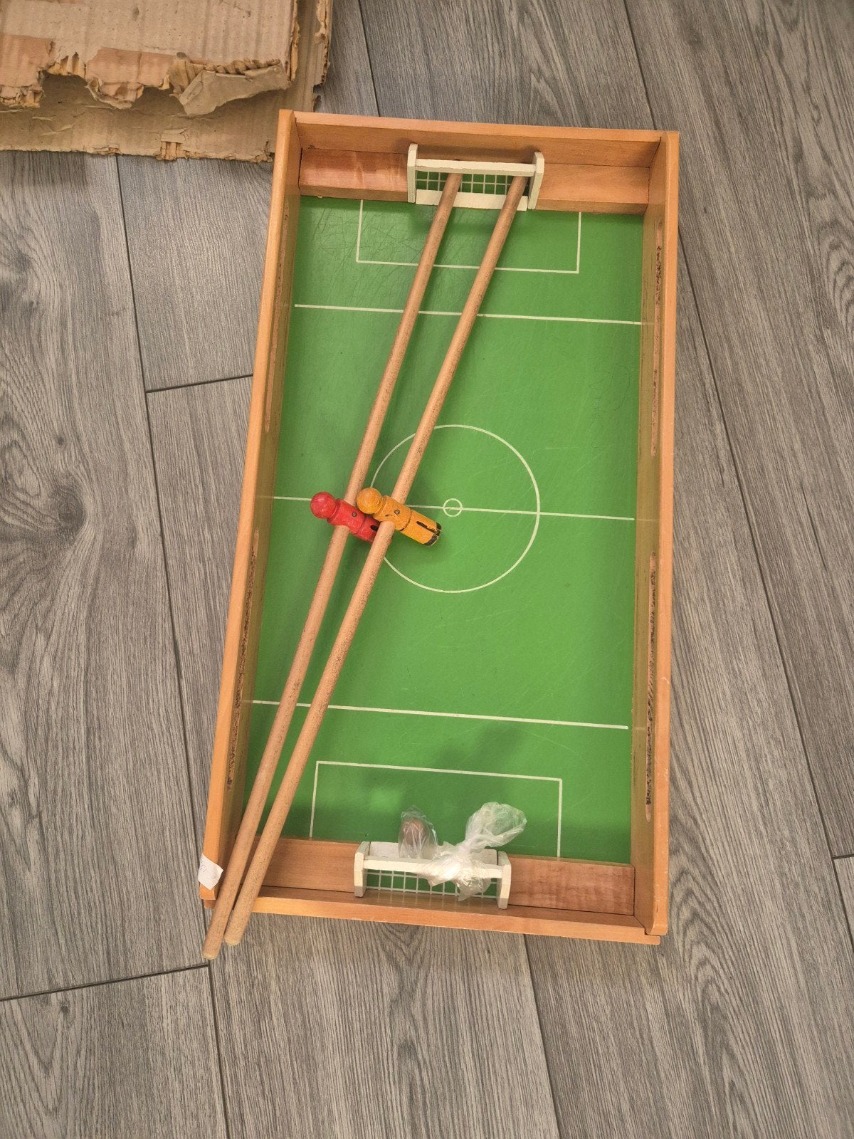 Vintage Tafelvoetbalspel - Houten Voetbaltafel, Ophalen of Verzenden, Gebruikt