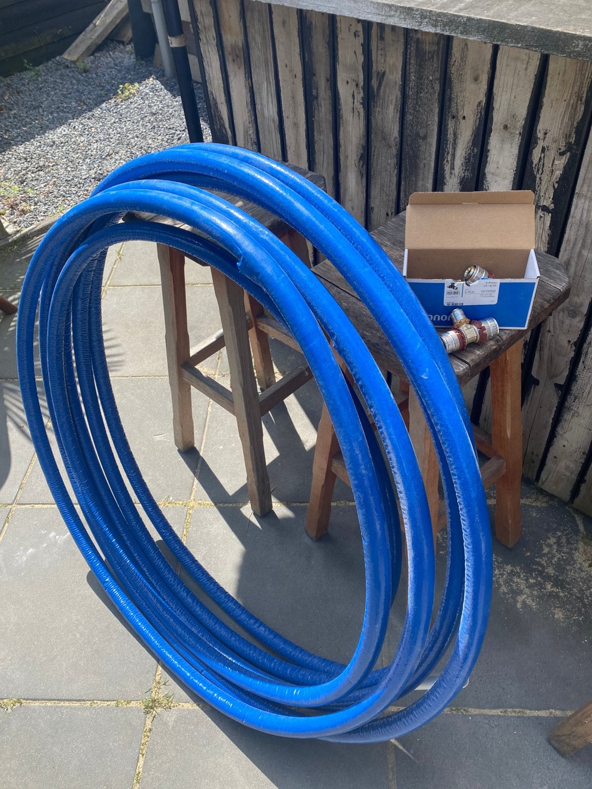 Uponor 25mm geïsoleerd buis 18m + 4x T koppeling 25/16/25, Ophalen, Overige materialen, 6 meter of meer, Overige typen