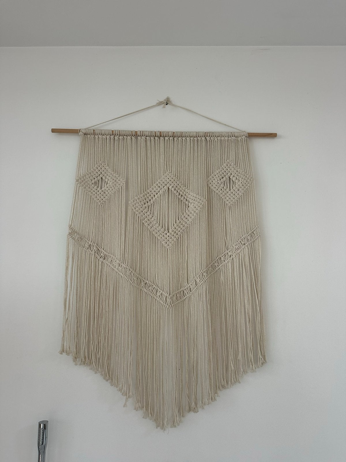 Macramé wandkleed - Boho stijl wanddecoratie, Boho, Zo goed als nieuw, Handgemaakt, Ophalen