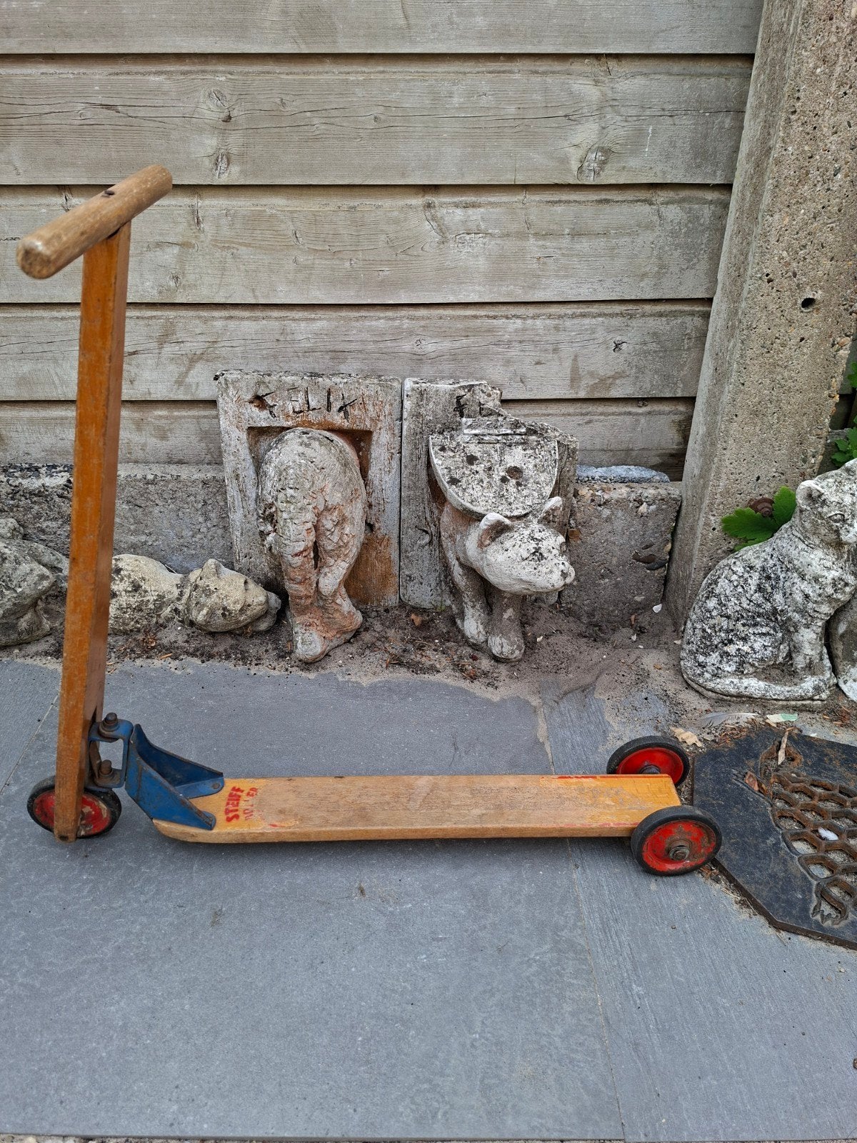 Vintage Brocante STEIFF Tritrott step speelgoed, Ophalen of Verzenden