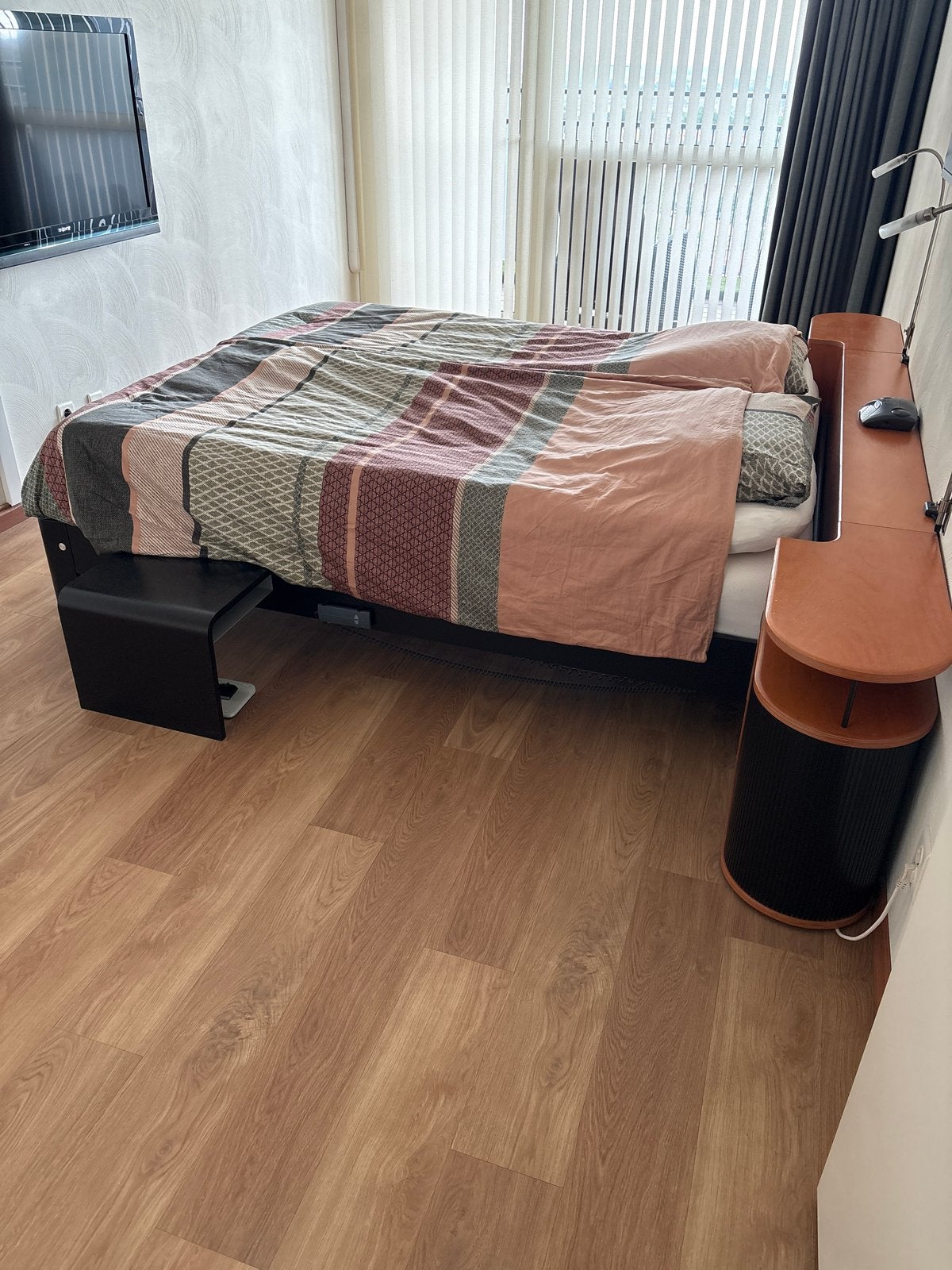 Auping Auronde ledikant 190x210 cm met nachtkastjes, Ophalen, Gebruikt, 210 cm, Tweepersoons