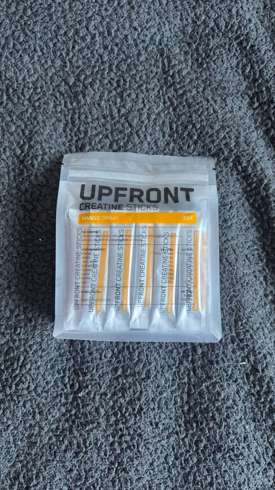 UPFRONT Creatine Sticks Mango Smaak (30 stuks), Verzenden, Nieuw, Poeder of Drank