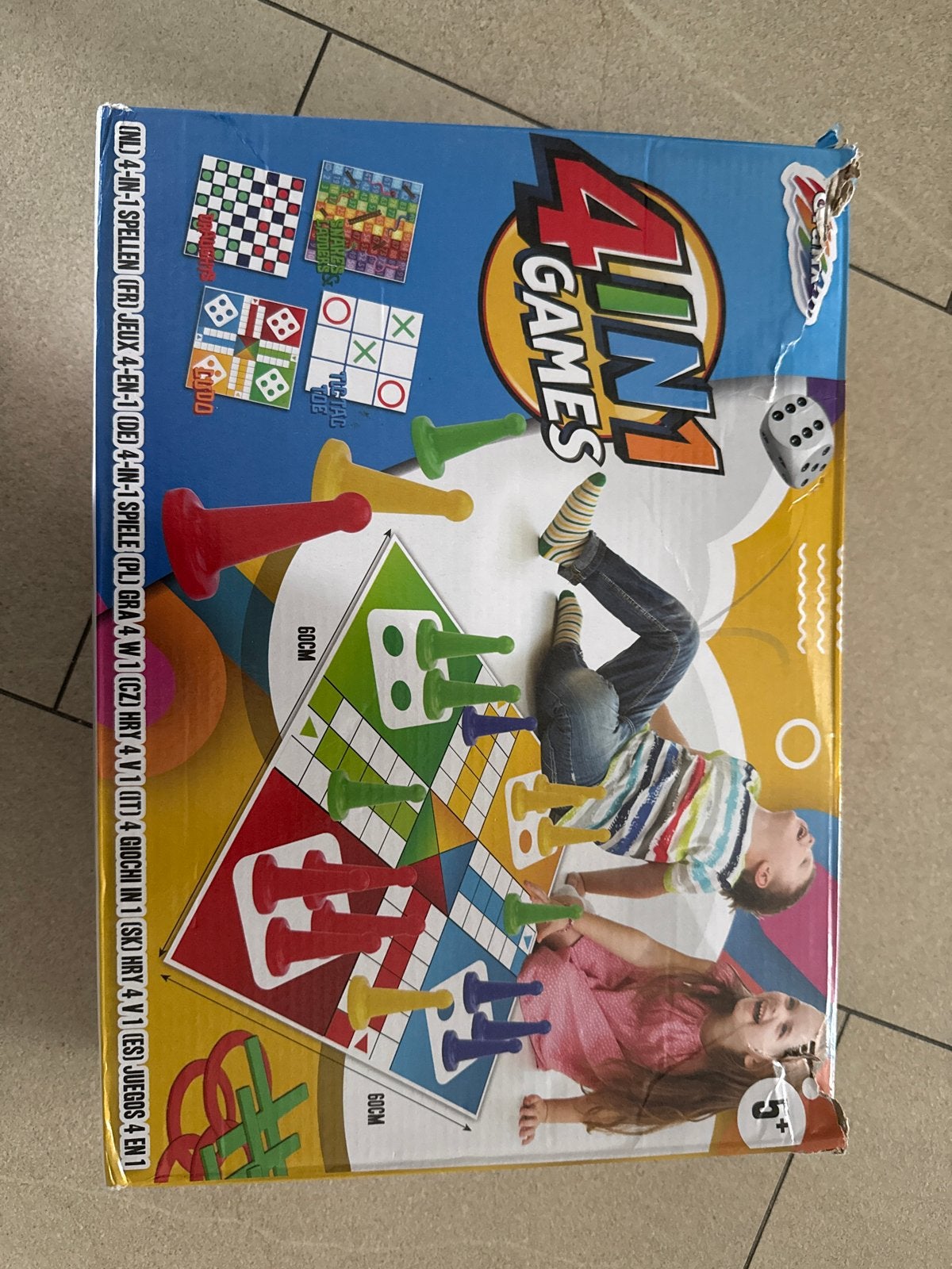 Te koop4-1 Spellenpakket: Ludo, Slangen & Ladders, Schaak, Een of twee spelers, Ophalen of Verzenden, Gebruikt, Reisspel