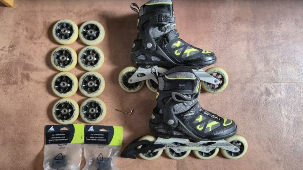 Rollerblade Macroblade 100 4WD inline skates+EXTRAS, Sport en Fitness, Overige merken, Gebruikt, Heren, Ophalen of Verzenden