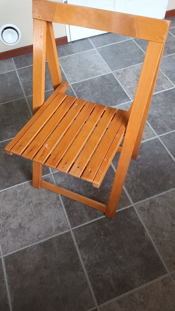 houten klapstoel, Huis en Inrichting, Stoelen, Ophalen, Gebruikt, Bruin, Eén