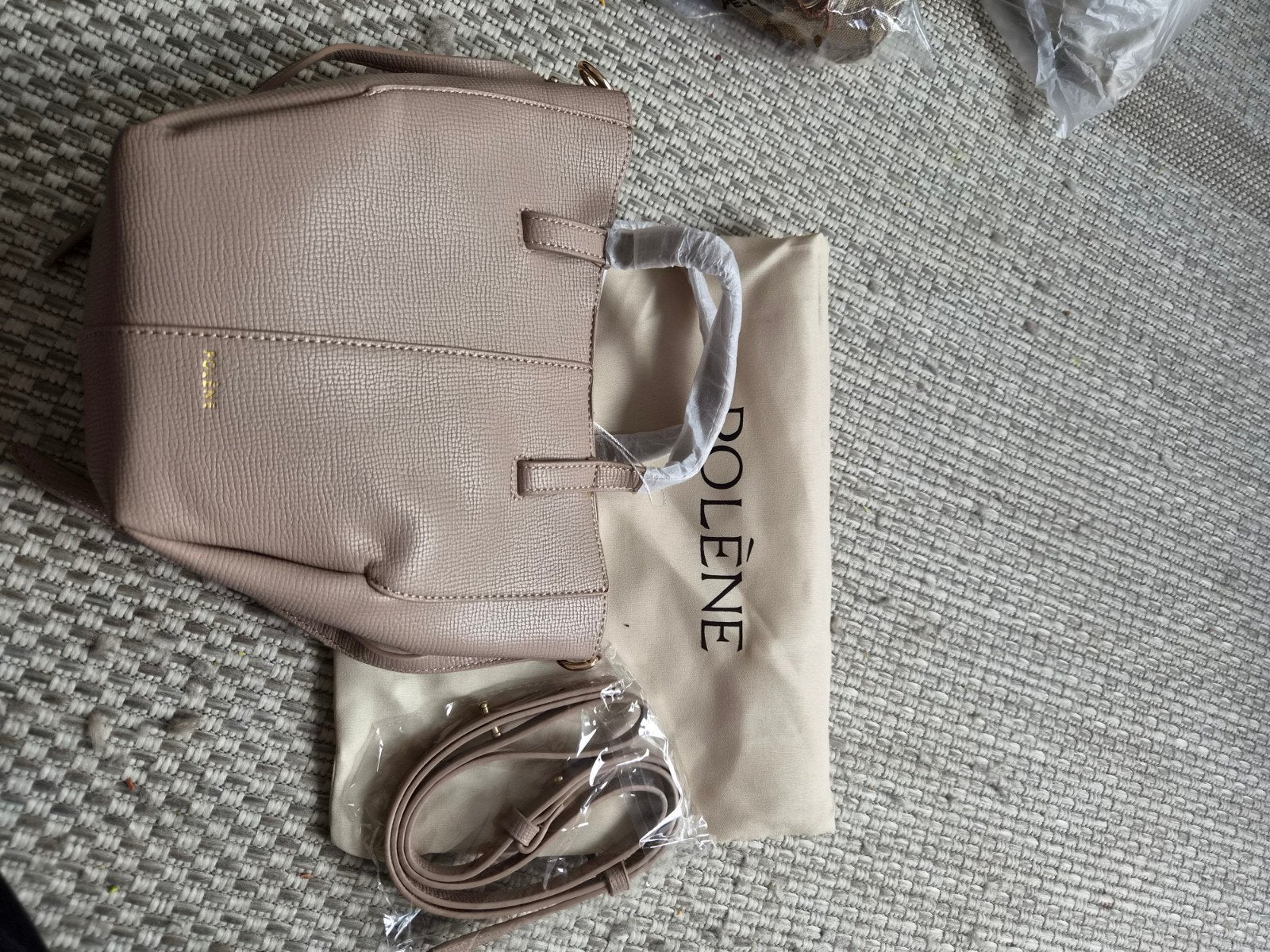 Polène cyme nano taupe, Sieraden, Tassen en Uiterlijk, Tassen | Damestassen, Ophalen of Verzenden, Nieuw, Overige kleuren, Handtas