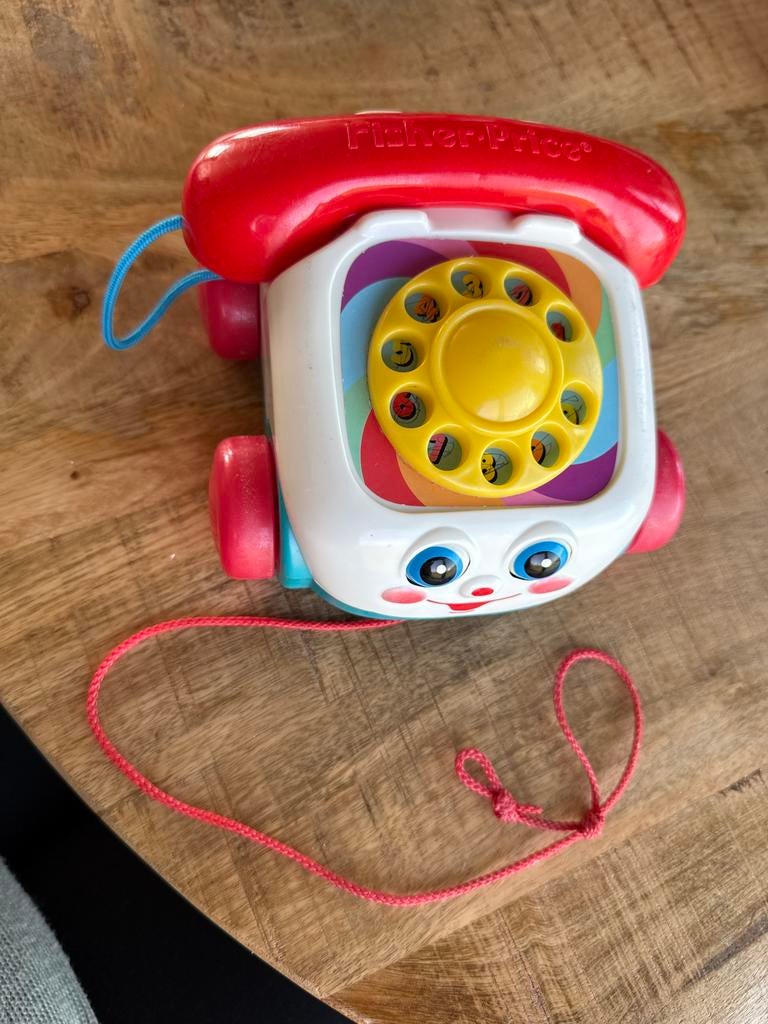 Vintage Fisher-Price speelgoed telefoon, Kinderen en Baby's, Speelgoed | Fisher-Price, Ophalen of Verzenden, Gebruikt, Duw- of Trekspeelgoed