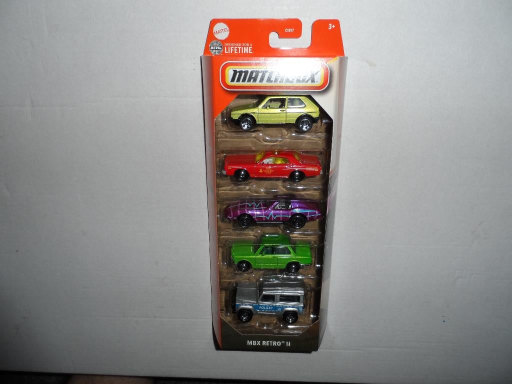 Matchbox 5 Pack - Retro II (2025) 1:64 D8, Ophalen of Verzenden, Nieuw, Auto