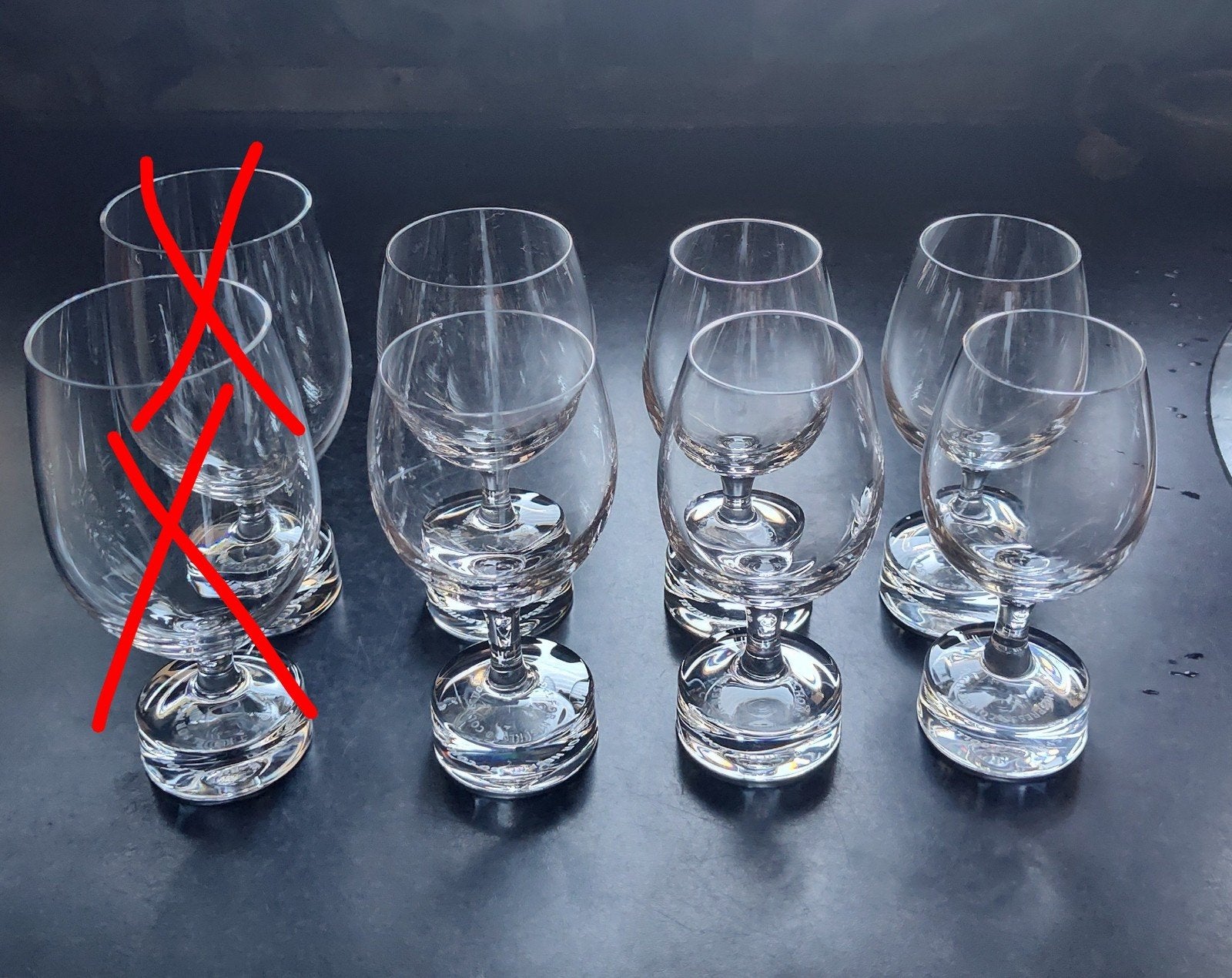 8x kristallen Nespresso Reveal glaasjes, Overige materialen, Ophalen of Verzenden, Zo goed als nieuw, Overige stijlen
