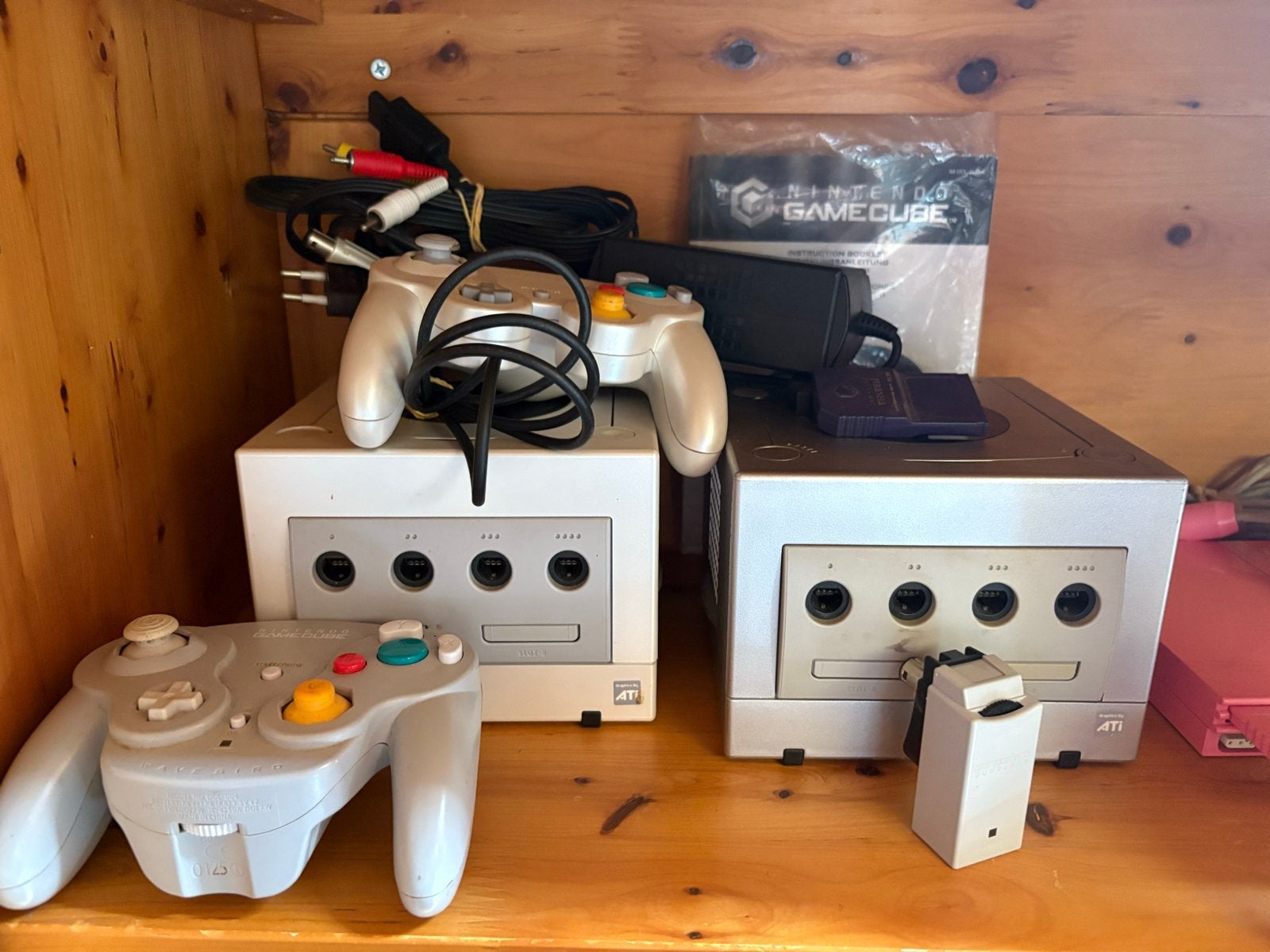 GameCube collectie: White Pearl & Metallic met 3 controllers, Ophalen, Gebruikt, Wit, Met 3 controllers of meer