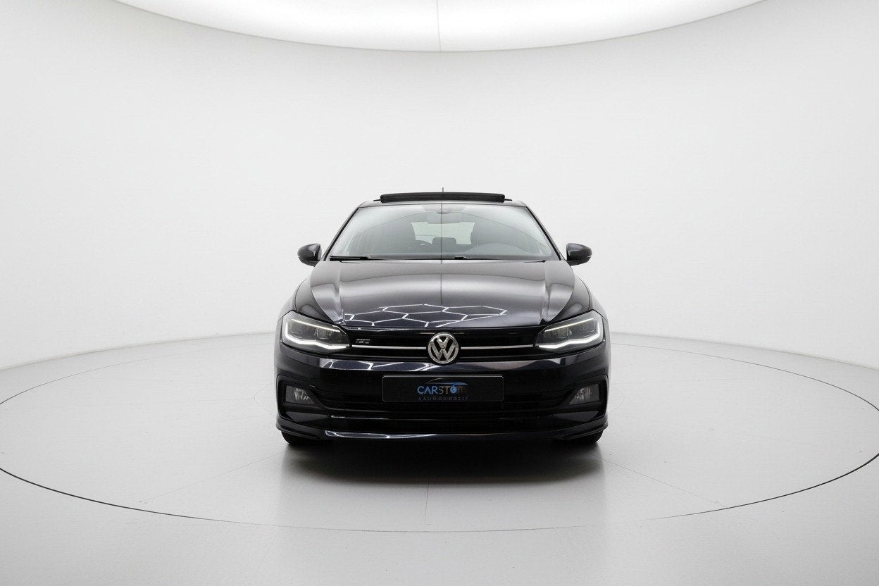 Volkswagen Polo 1.0 TSI 3x R LINE PANO VIRTUAL KEYLESS ACC, Auto's, Voorwielaandrijving, Zwart, Origineel Nederlands, Bedrijf
