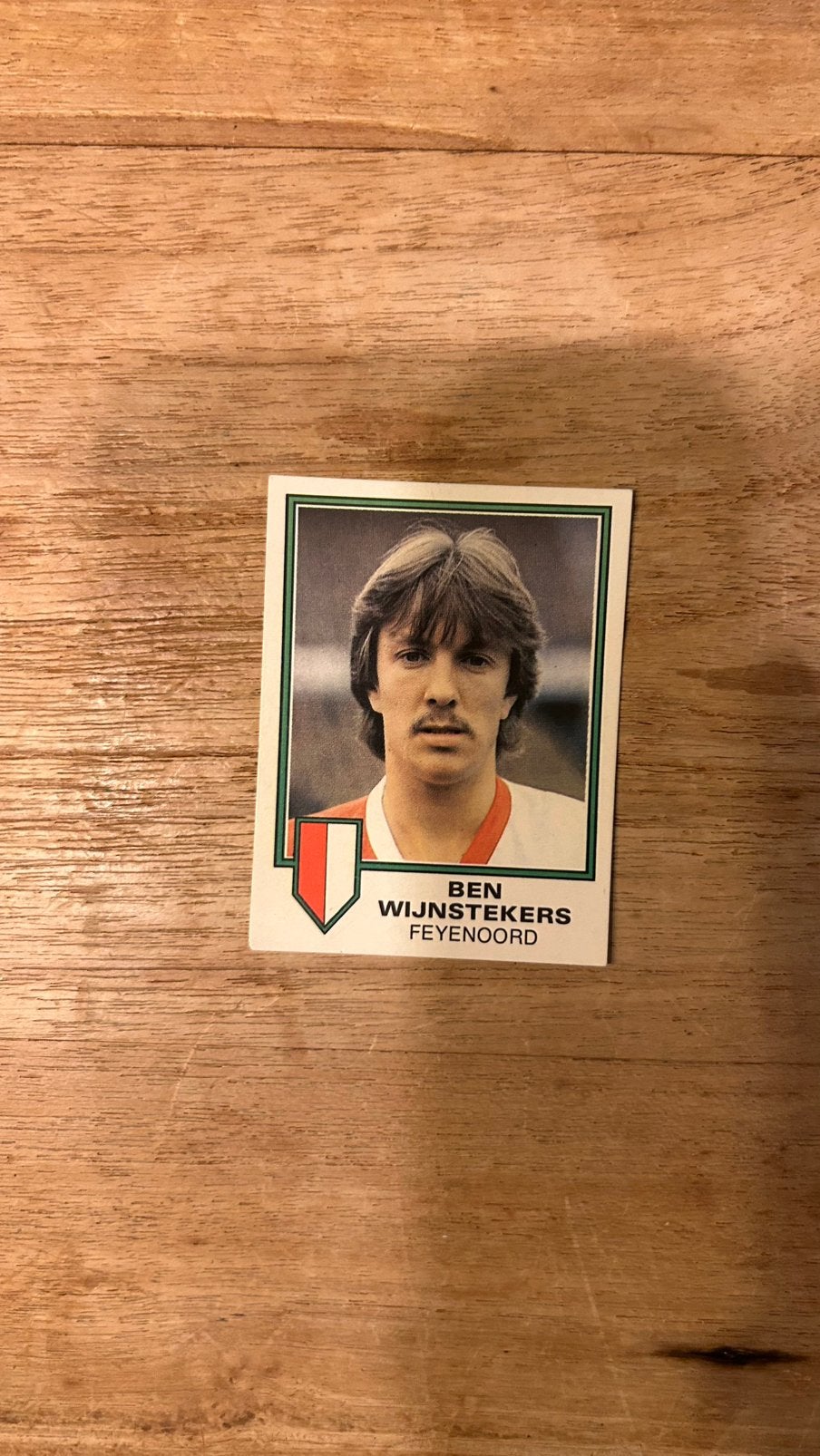 Panini Voetbal 81 plaatje Ben Wijnstekers Feyenoord, Verzenden, Zo goed als nieuw, Plaatje