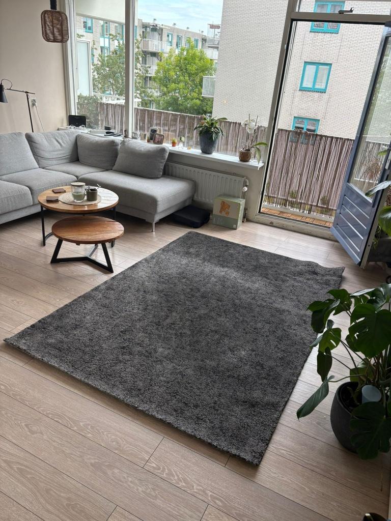 Donker vloerkleed, Huis en Inrichting, Stoffering | Tapijten en Kleden, Ophalen, 150 tot 200 cm, 200 cm of meer, Grijs