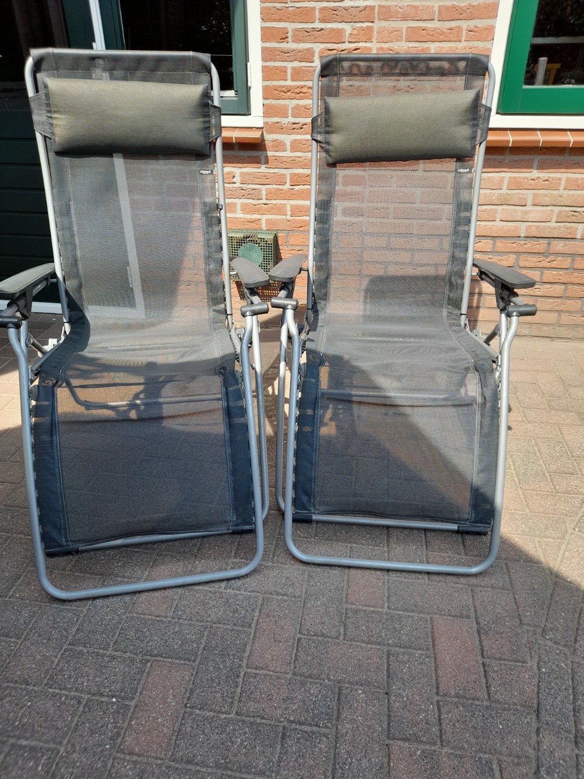 Te koop Lafuma relaxstoelen 2 voor de prijs van 1., Ophalen, Gebruikt, Campingstoel