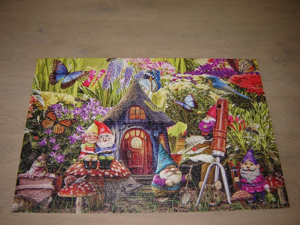 Puzzel Alipson GNOME'S GARDEN 1000 st., Ophalen of Verzenden, 500 t/m 1500 stukjes, Zo goed als nieuw, Legpuzzel