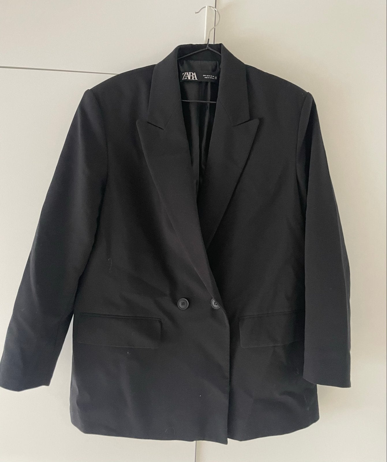 Zara Oversized Blazer Zwart - Amper Gedragen, Zwart, Ophalen of Verzenden, Zo goed als nieuw, Jasje