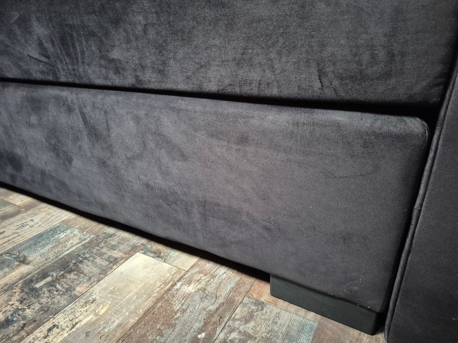 Tweepersoons boxspring bed 160x200 cm, Zwart, Tweepersoons, Ophalen of Verzenden, Zo goed als nieuw