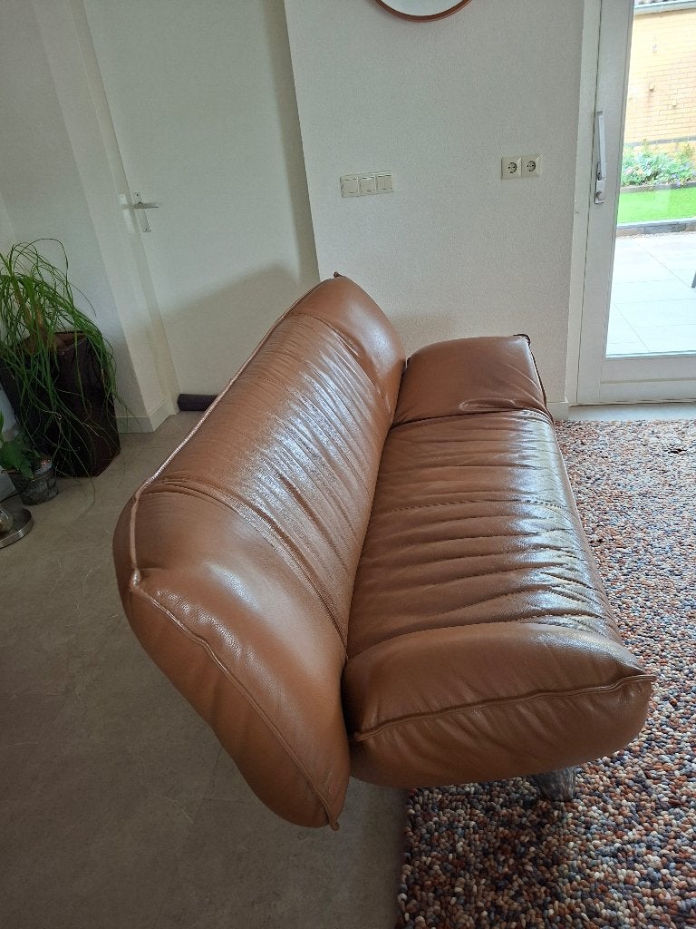 Leolux Tango 2 Zits bankje terracotta, Ophalen, Gebruikt, 150 tot 200 cm, Tweepersoons