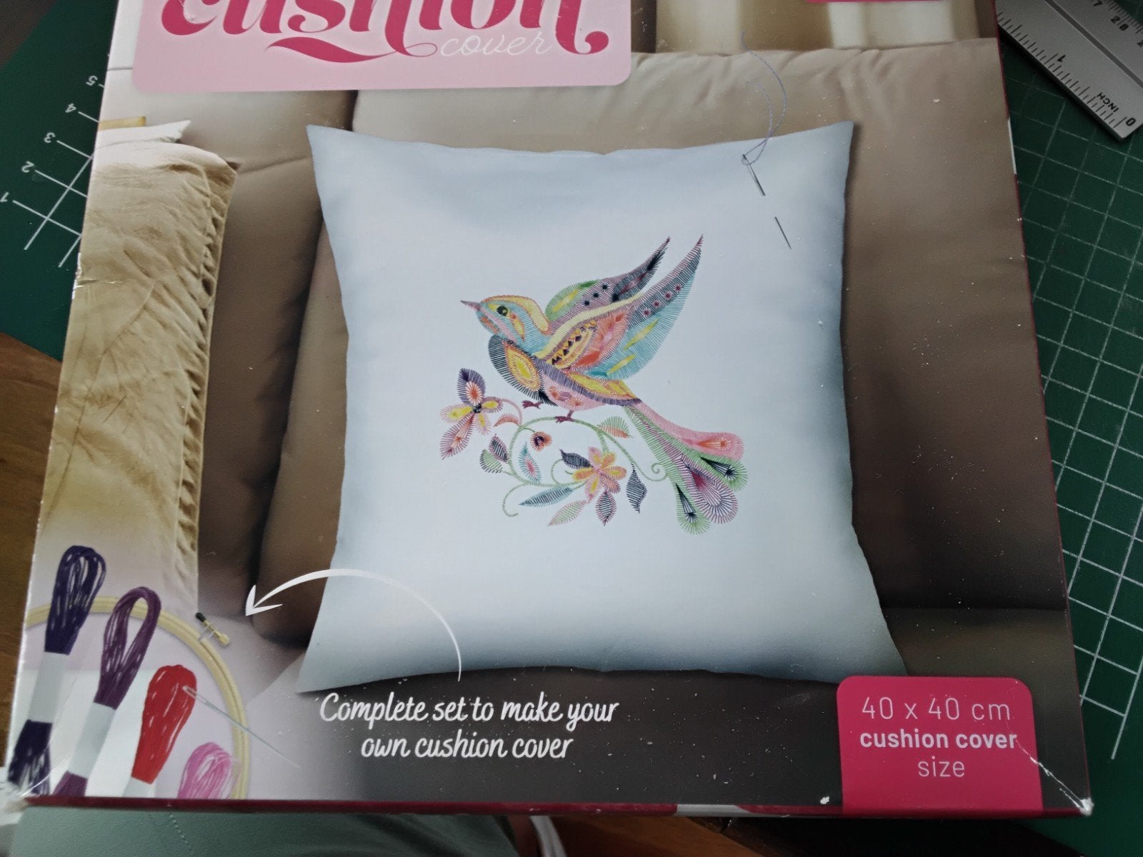 Borduurpakket kussen, Hobby en Vrije tijd, Ophalen of Verzenden, Nieuw, Handborduren, Borduurpakket