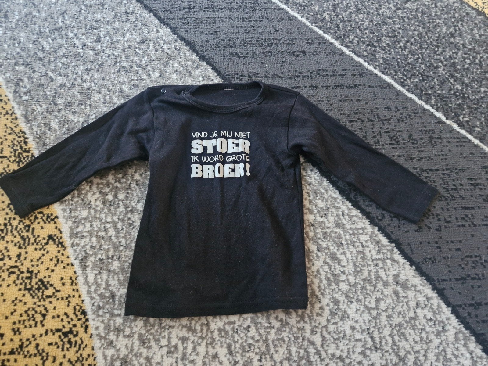 Vind je mij niet stoer ik wordt grote broer shirt maat 86, Onbekend, Ophalen of Verzenden, Zo goed als nieuw, Onbekend