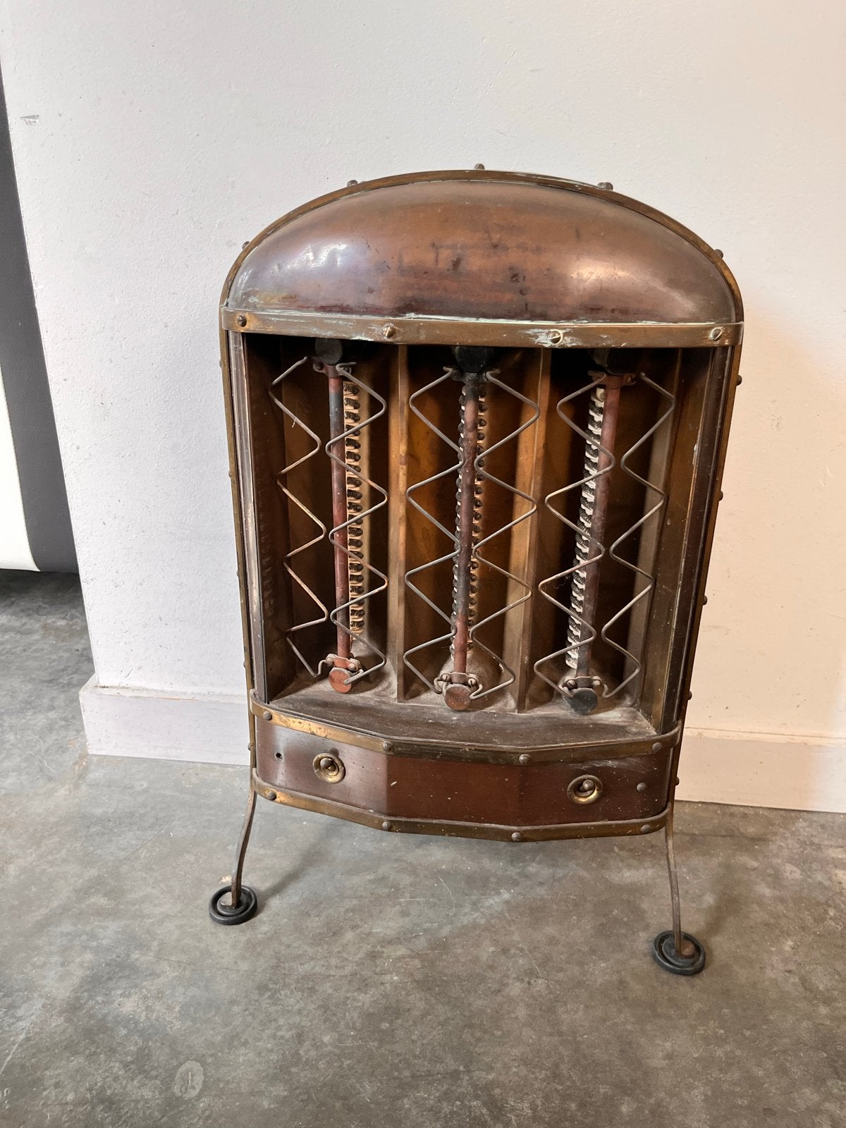 Antieke Inventum elektrische kachel - Koperen design, Ophalen of Verzenden