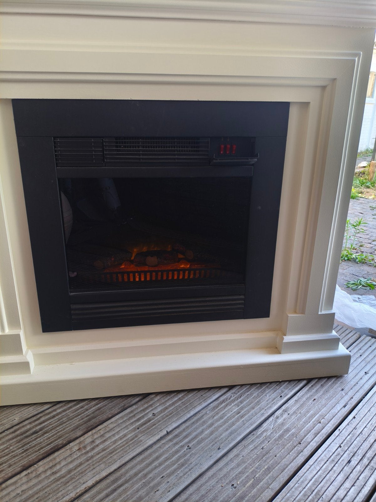 Elektrische openhaard Classic Fire Chicago 119x39x104cm, Ophalen, Zo goed als nieuw, Vrijstaande haard, Elektrische haard