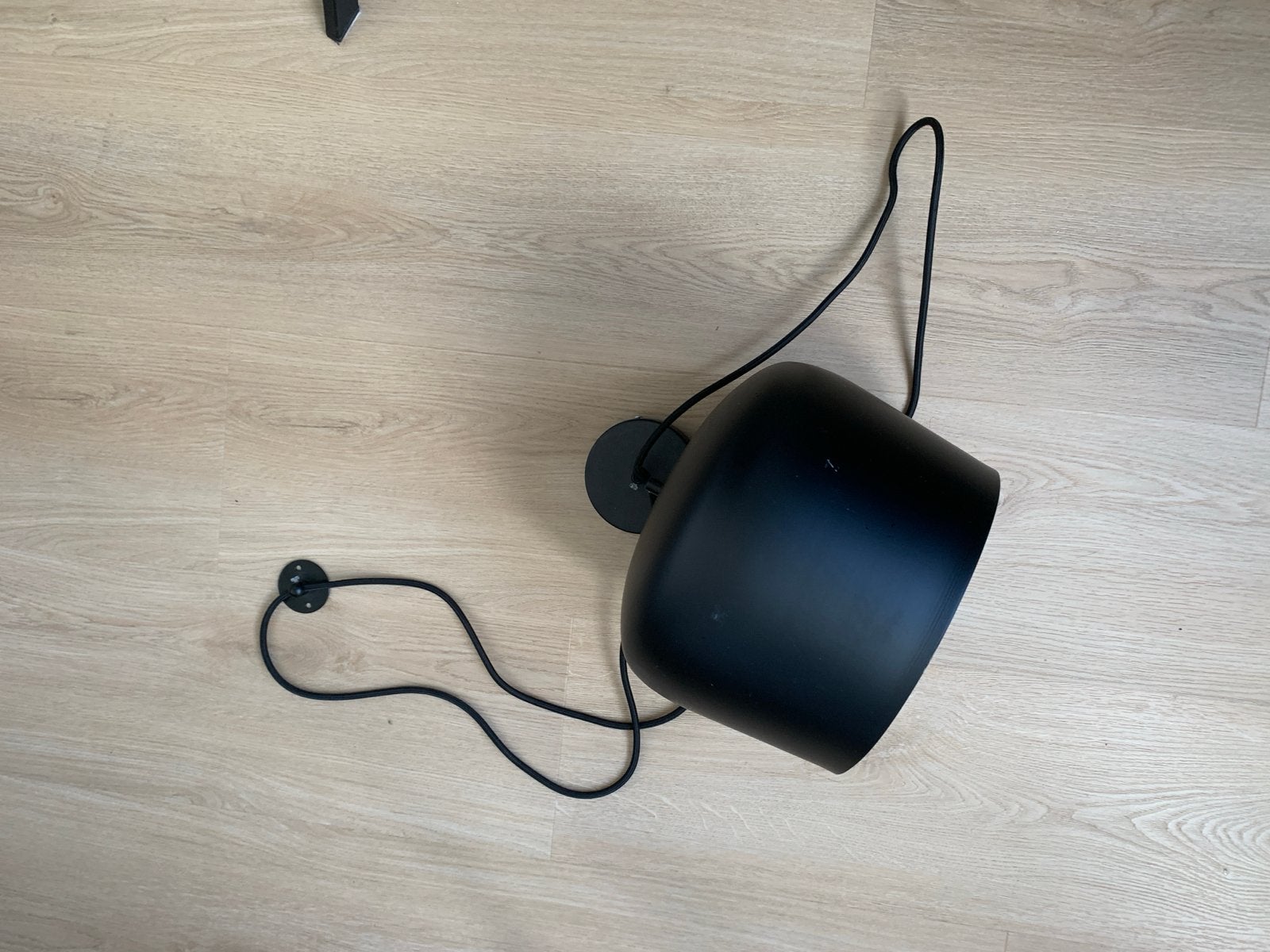 Zwarte hanglamp, Flos Aim, niet origineel, verstelbare kabel, Ophalen of Verzenden, Gebruikt, Metaal, E27 (groot)