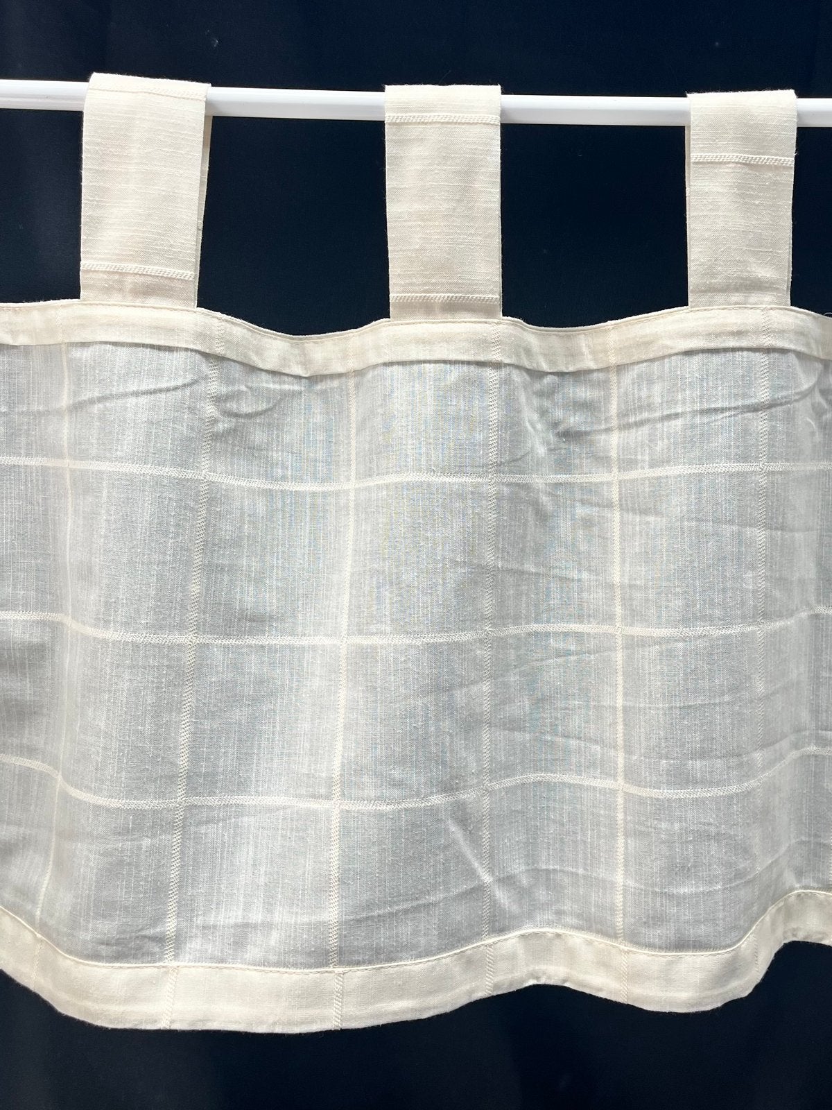 Gordijntje beige / geel 46cm hoog, Ophalen of Verzenden, Zo goed als nieuw, Beige