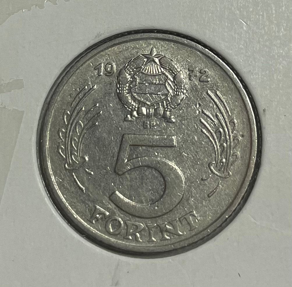 5 forint Hongarije 1972, Ophalen of Verzenden, Hongarije