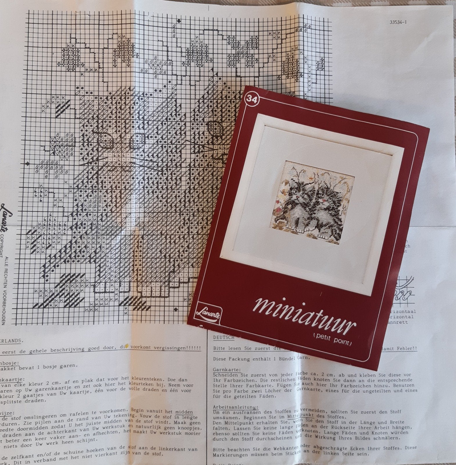 Lanarte telpatroon., Ophalen of Verzenden, Gebruikt, Handborduren, Patroon