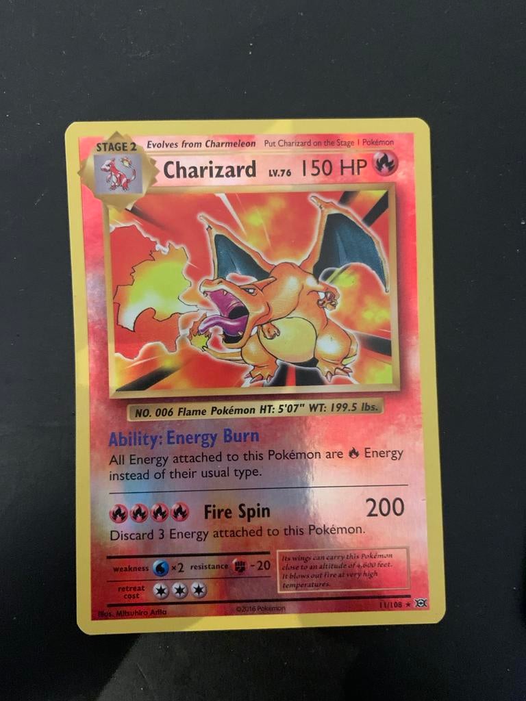 Pokémon Kaart Charizard 11/108 XY Evolutions, Hobby en Vrije tijd, Verzamelkaartspellen | Pokémon, Ophalen of Verzenden, Gebruikt