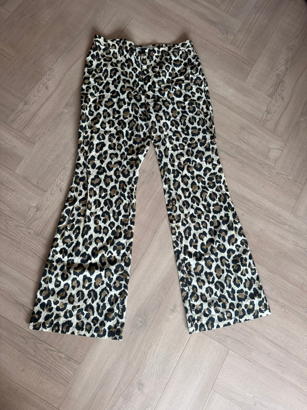 Zara luipaard broek pantalon maat L, Verzenden, Zwart, Maat 42/44 (L), Zo goed als nieuw